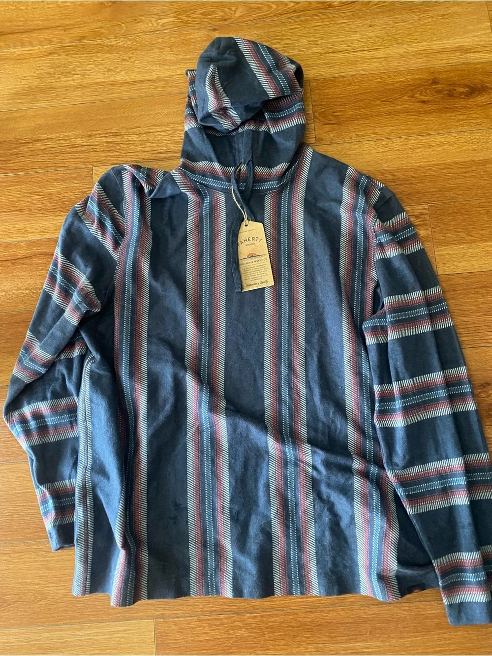 FAHERTY legend sweater hoodie - vintage serape stripe NWT